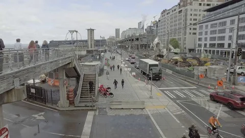 Seattle Alaskan Way 1 Stock Footage 106880732