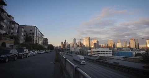 Seattle Amazon Headquarters HQ1 Stock Footage 98287469