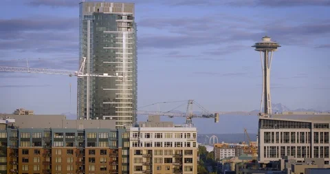 Seattle Amazon Headquarters HQ1 Stock Footage 98292293