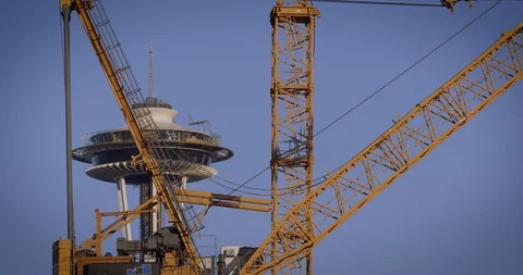 Seattle Amazon Headquarters HQ1 Stock Footage 98292677