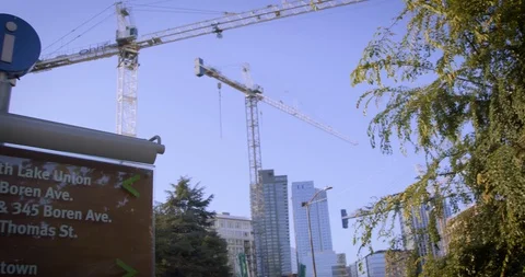 Seattle Amazon Headquarters HQ1 Stock Footage 98292702