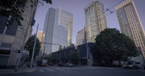 Seattle Amazon Headquarters HQ1 Stock Footage 98293240