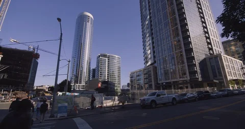 Seattle Amazon Headquarters HQ1 Stock Footage 98293656