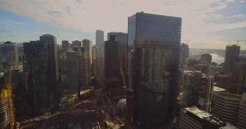 Seattle Amazon Spheres Construction Video stock 111724846