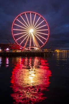 The Seattle Big Wheel Stock Photos