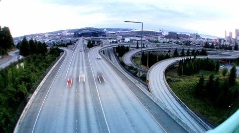 Seattle bridge Stock Footage 8554141