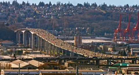Seattle  Bridge Video stock 90366177