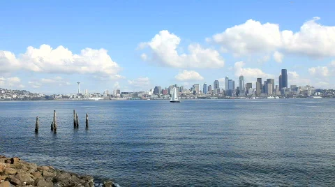 Seattle City Skyline Stock Footage 516375