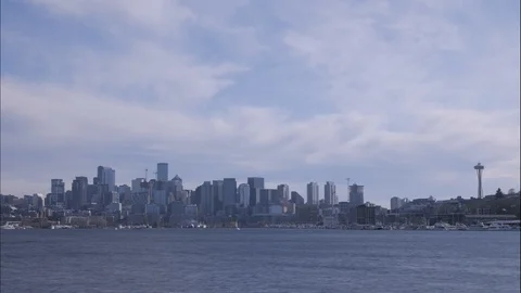 Seattle Cityscape Timelapse Stock Footage 126857486