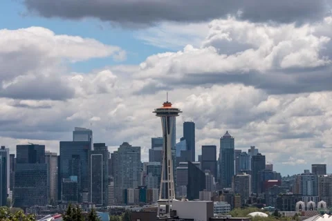 Seattle Clouds Video stock 219908491