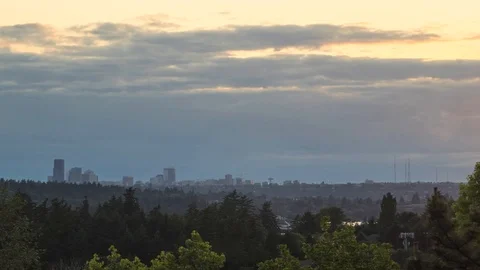 Seattle cloudy skyline Stock Footage 90828521