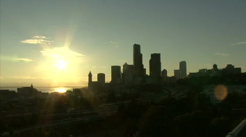 Seattle Dawn Timelapse Stock Footage 769380