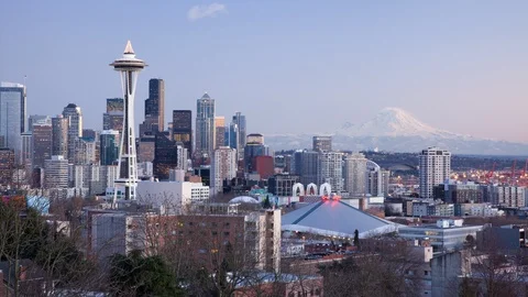 Seattle Day To Night Timelapse 4k Vidéo 99328545