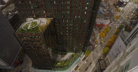 Seattle Downtown Building Video stock 111706851