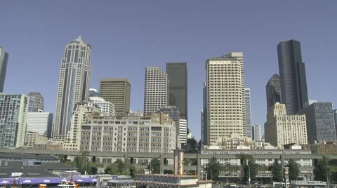 Seattle Downtown Stockbeeldmateriaal 8649710