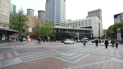 Seattle Downtown Time Lapse Video stock 103988499