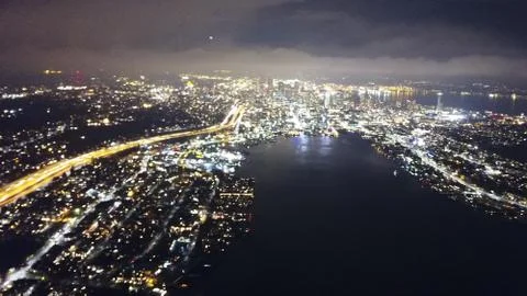 Seattle Dusk Clouds Stock Photos
