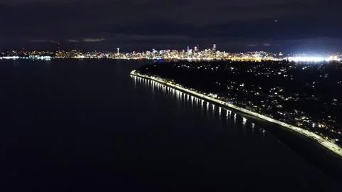 Seattle at Dusk Stock Photos