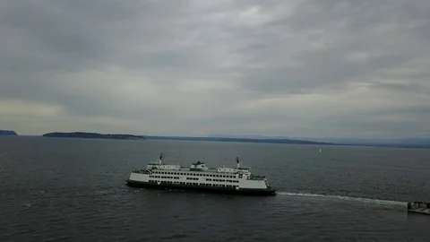 Seattle Ferry Stock Footage 92494256