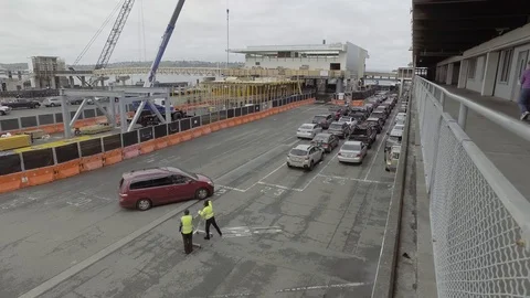 Seattle Ferry Que 1 Stock Footage 106880790