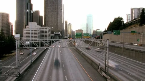 Seattle freeway Stock Footage 7907601