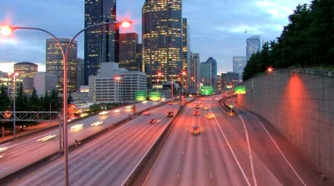 Seattle Freeway Stock Footage 7907649