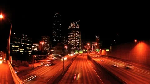 Seattle Freeway Stock Footage 8554060