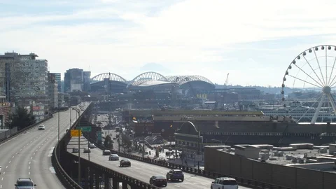 Seattle Freeway Stock Footage