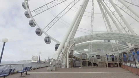 Seattle Great Wheel 6 Stock Footage 106880968