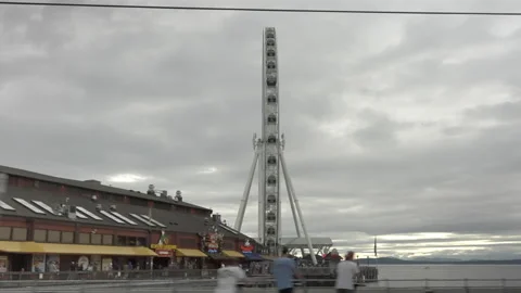 Seattle Great Wheel Stock Footage 231207018