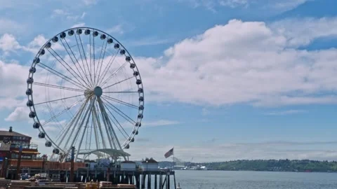 Seattle Great Wheel 스톡 동영상 244046430