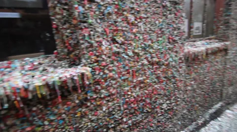 The Seattle Gum wall Stock Footage 39410573