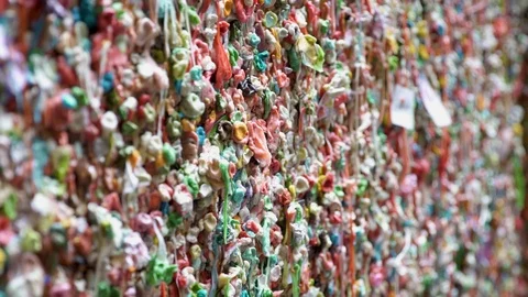 Seattle Gum Wall Stock Footage 113923609