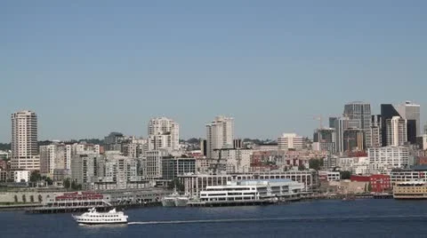 Seattle Harbor 006 스톡 동영상 21094387