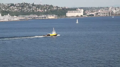 Seattle Harbor 014 스톡 동영상 21096893