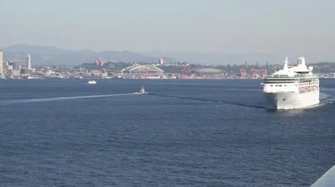 Seattle Harbor 017 Video stock 21101789