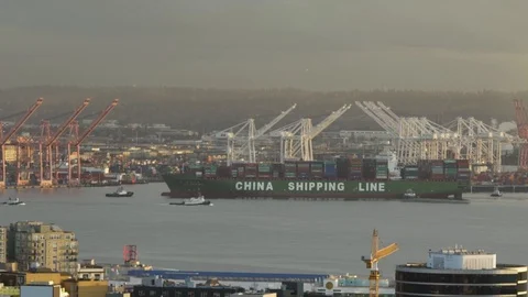 Seattle Harbor Stock Footage 113923549