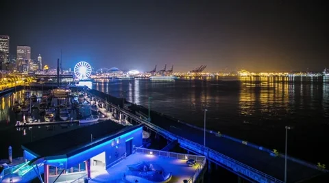 Seattle Harbor Timelapse Stock-Footage 42820545