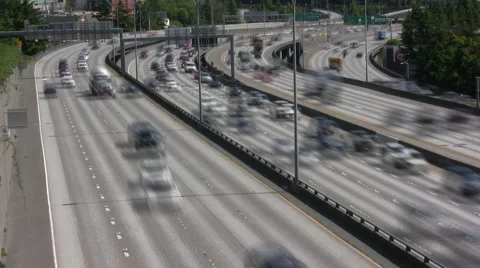Seattle Highway Traffic Stock Footage 5165800