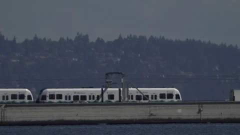 Seattle Light Rail Vídeo Stock 345376435