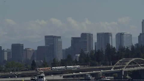 Seattle Light Rail Vídeo Stock 345376579