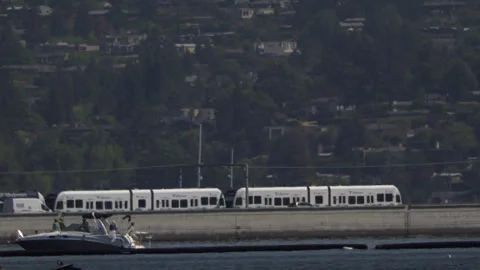 Seattle Light Rail Vídeo Stock 345376653
