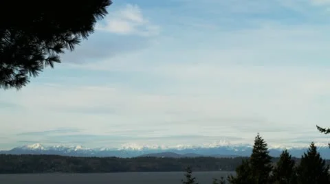 Seattle Mountain Time Lapse A- Wide Video stock 10809365