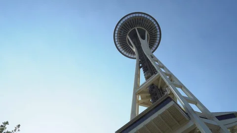Seattle Needle against the sky Stock Footage 102148663
