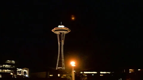 Seattle needle at night Stock-Footage 29807490
