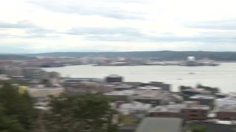 Seattle - Pan from suburbs to downtown Video stock 40477323