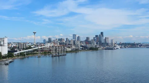 Seattle Panning Timelapse Stock Footage 25797225
