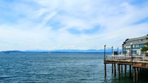 Seattle pier Stock Photos