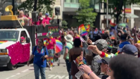 Seattle Pride Parade Stock Footage 244874398