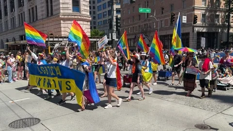 Seattle Pride Parade Video stock 245117911